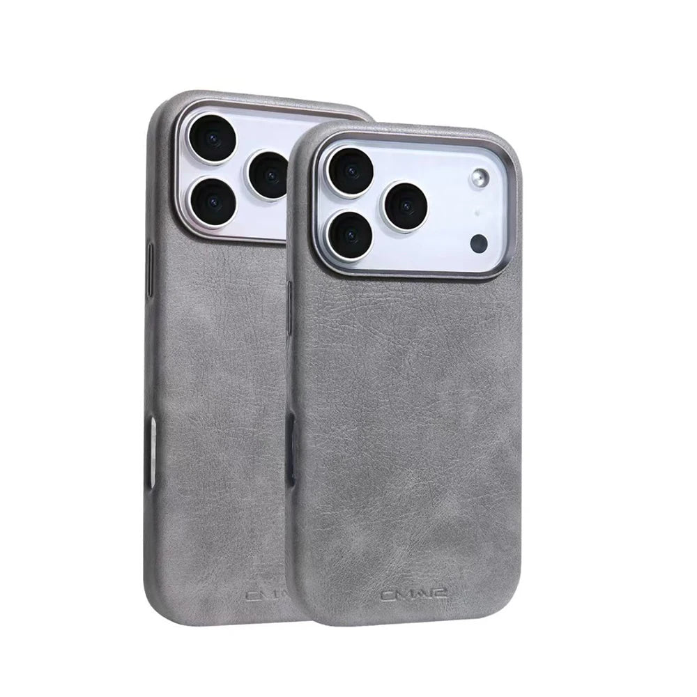Cover in Pelle Magnetica MagSafe di Lusso per iPhone 13–17 Pro Max