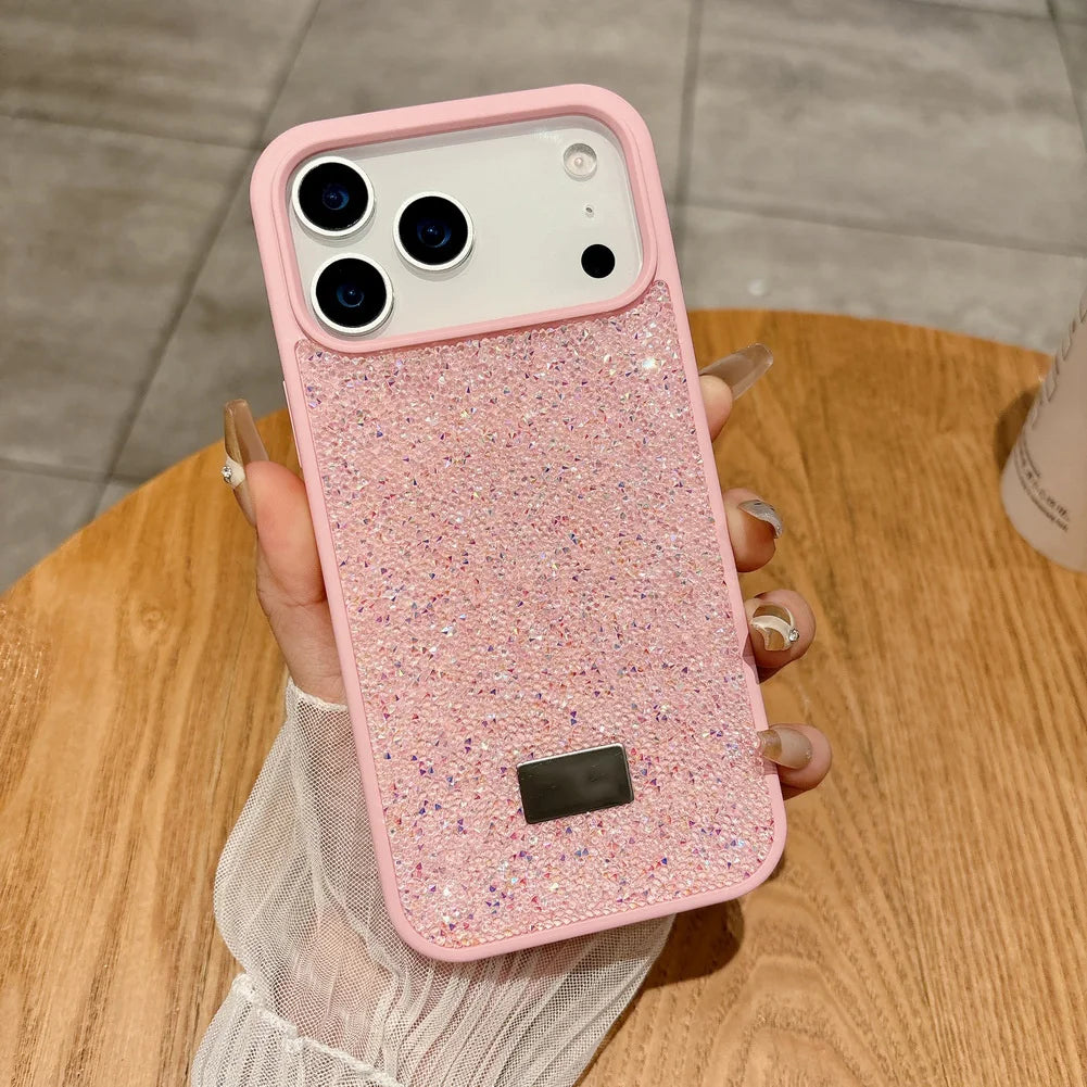 Cover iPhone 11-17 Glitter Luxury con Strass Multicolor – Protezione Fotocamera, Effetto Bling, Ultra Glam