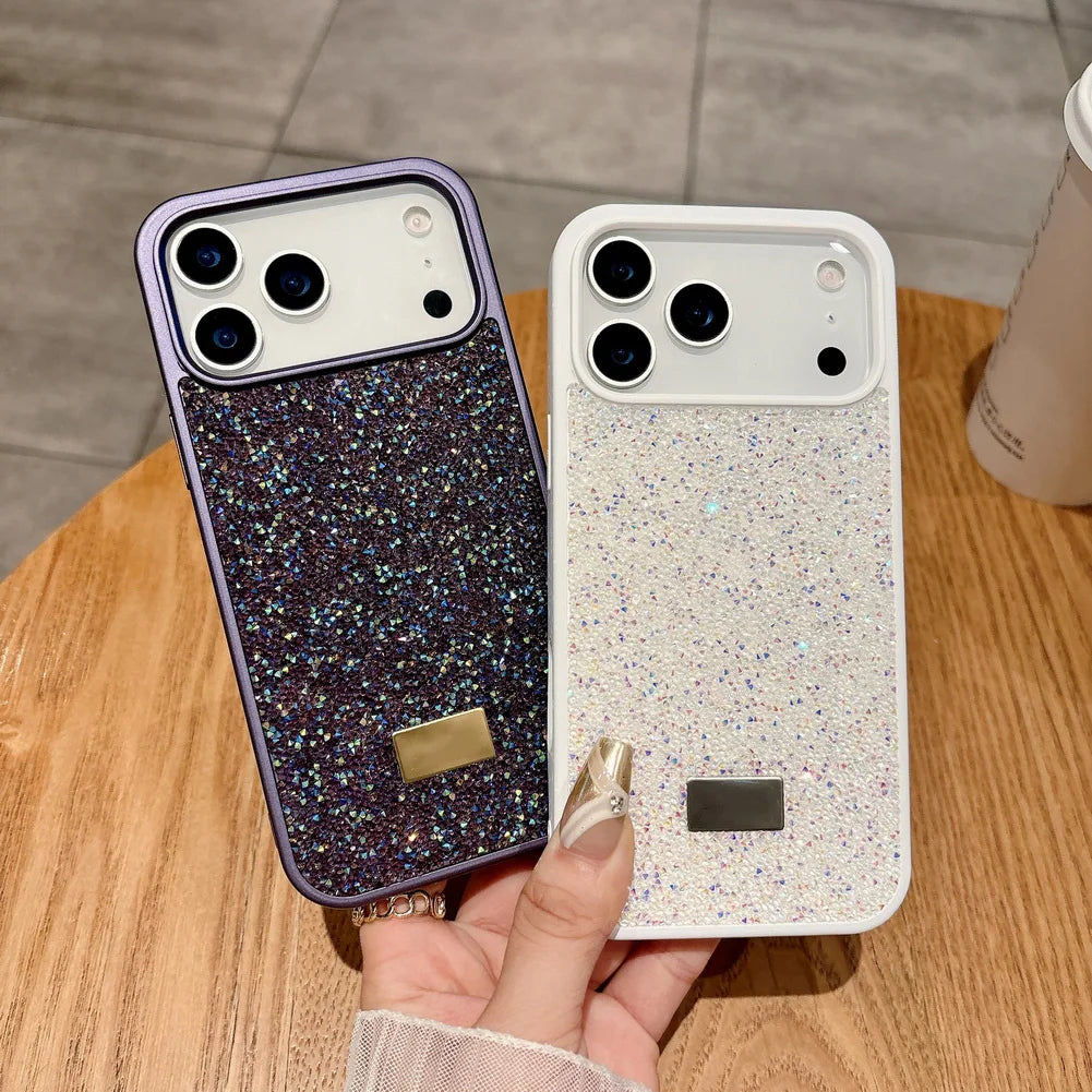 Cover iPhone 11-17 Glitter Luxury con Strass Multicolor – Protezione Fotocamera, Effetto Bling, Ultra Glam