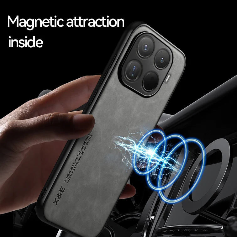 Cover in Pelle per Xiaomi 15T / 15T Pro / 14T / 13T Pro / 17 Pro Max – Supporto in Metallo Integrato