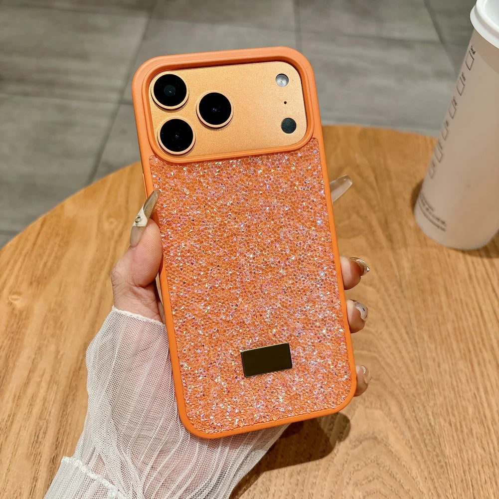 Cover iPhone 11-17 Glitter Luxury con Strass Multicolor – Protezione Fotocamera, Effetto Bling, Ultra Glam