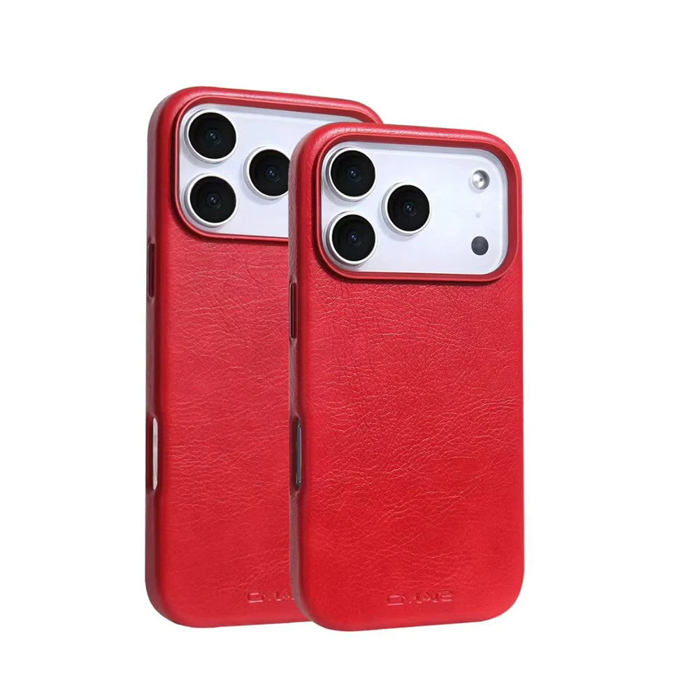 Cover in Pelle Magnetica MagSafe di Lusso per iPhone 13–17 Pro Max