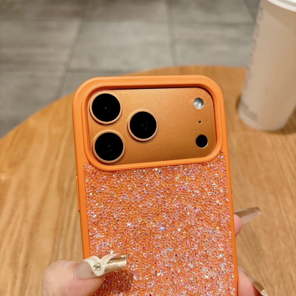 Cover iPhone 11-17 Glitter Luxury con Strass Multicolor – Protezione Fotocamera, Effetto Bling, Ultra Glam