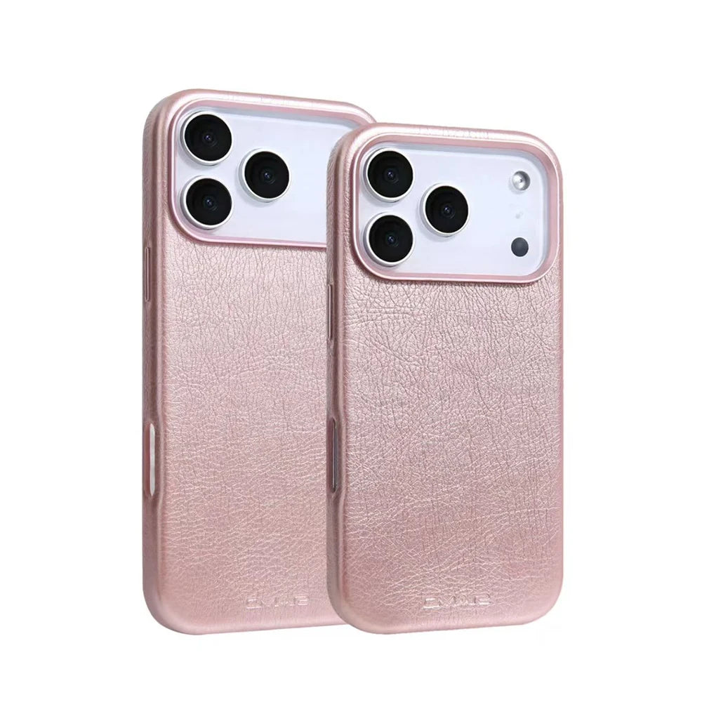 Cover in Pelle Magnetica MagSafe di Lusso per iPhone 13–17 Pro Max