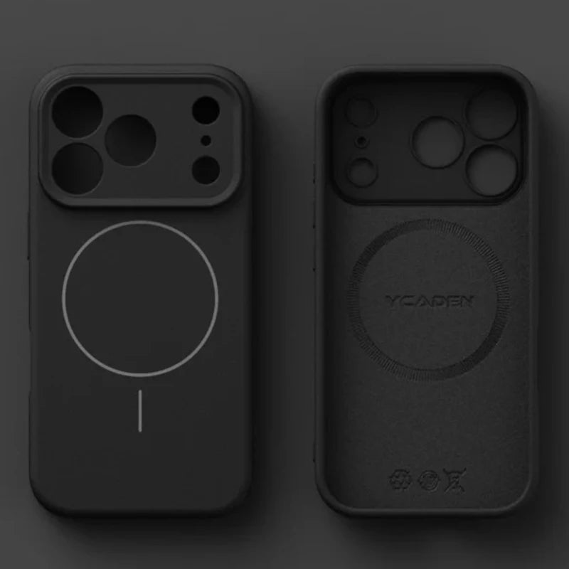 Cover in Silicone Liquido Magnetica per iPhone 12–17 / Pro / Pro Max – Sensazione Morbida