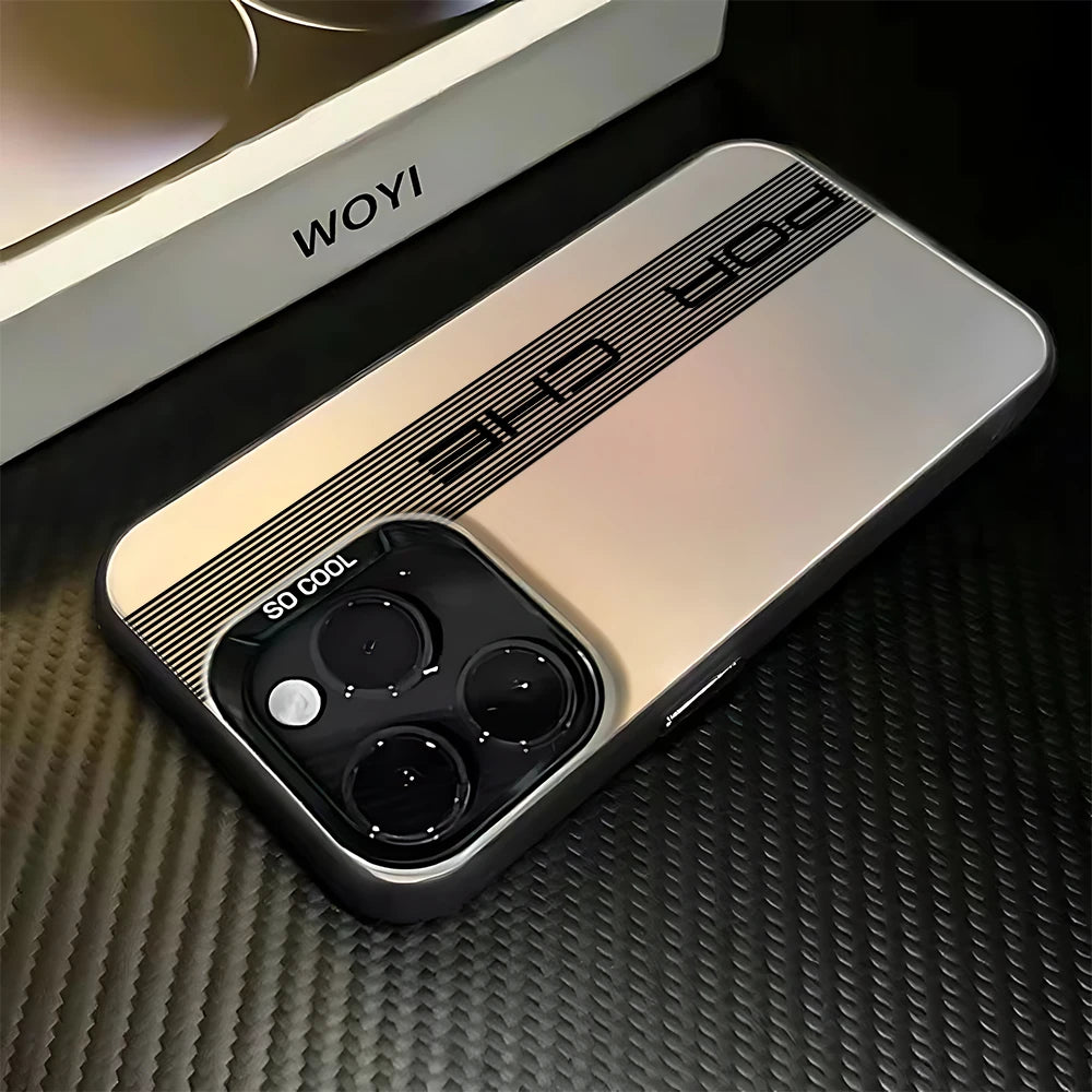 Cover iPhone Sport – Stile Auto da Corsa, Protezione Antiurto, Retro Opaco