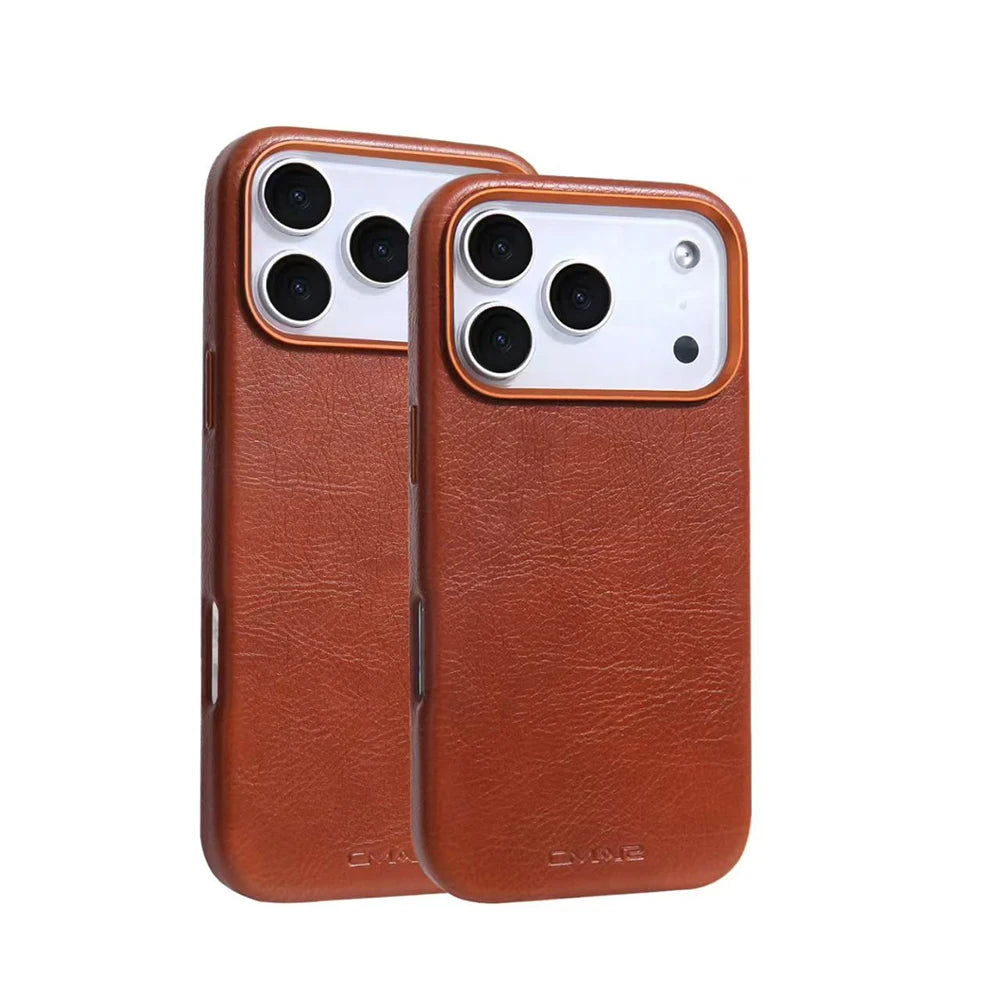 Cover in Pelle Magnetica MagSafe di Lusso per iPhone 13–17 Pro Max