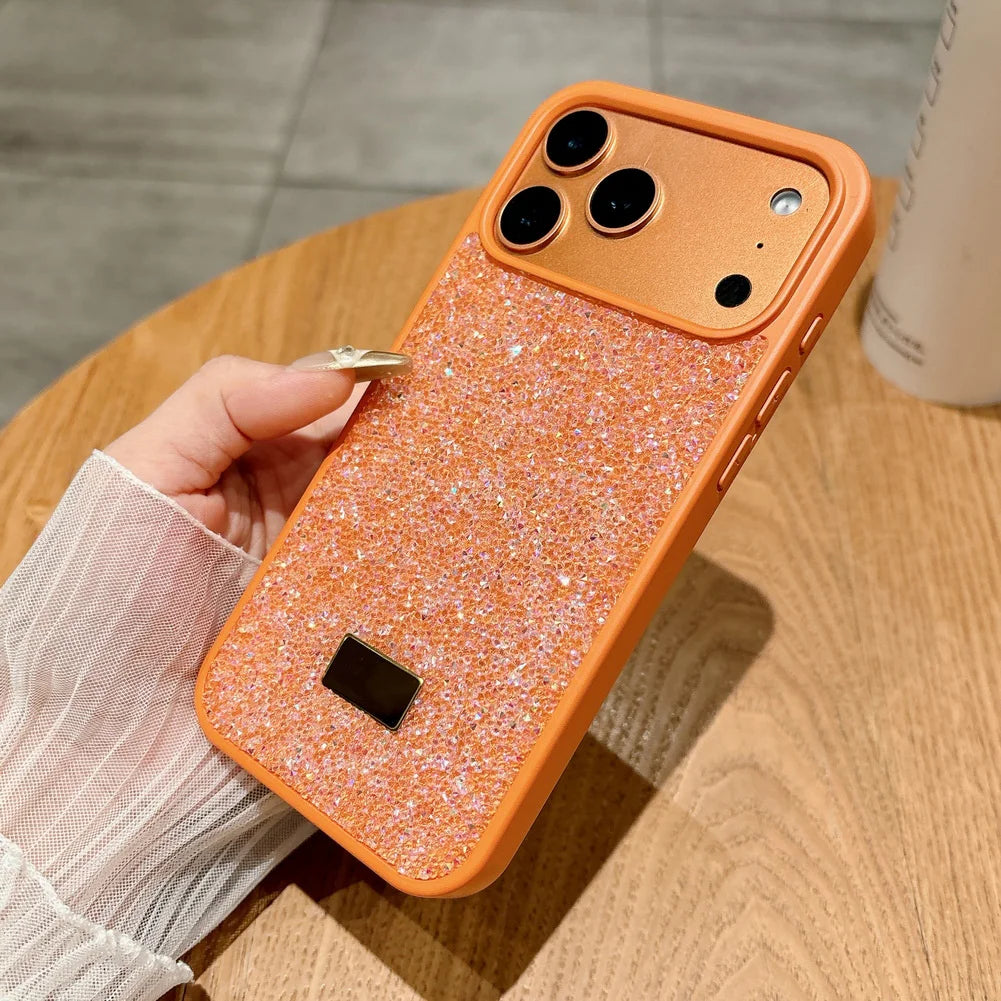 Cover iPhone 11-17 Glitter Luxury con Strass Multicolor – Protezione Fotocamera, Effetto Bling, Ultra Glam