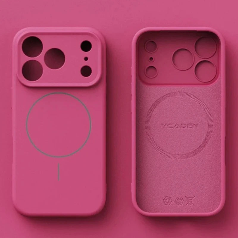 Cover in Silicone Liquido Magnetica per iPhone 12–17 / Pro / Pro Max – Sensazione Morbida