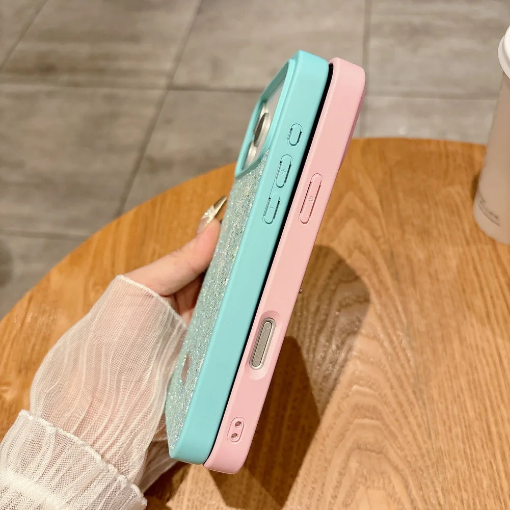 Cover iPhone 11-17 Glitter Luxury con Strass Multicolor – Protezione Fotocamera, Effetto Bling, Ultra Glam