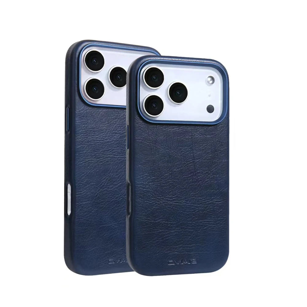 Cover in Pelle Magnetica MagSafe di Lusso per iPhone 13–17 Pro Max
