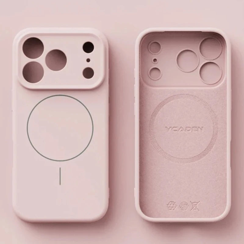 Cover in Silicone Liquido Magnetica per iPhone 12–17 / Pro / Pro Max – Sensazione Morbida