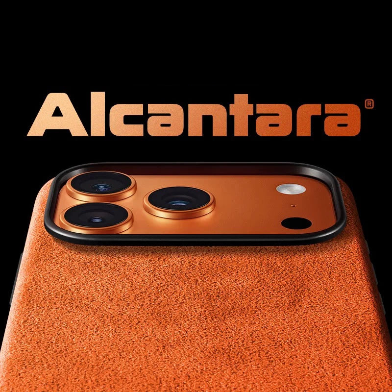 Cover in Alcantara Italiana MagSafe per iPhone 17 / 17 Pro / Pro Max – Premium con Tasto Smart